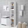Armario de baño madera contrachapada blanco 30x30x183.5 cm 3