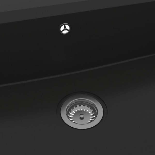 Pia de Cozinha Preta 790x500x193 mm Granito M 3