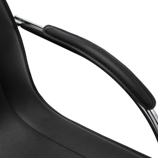 Cadeira de escritório cantilever em couro artificial preto M 5