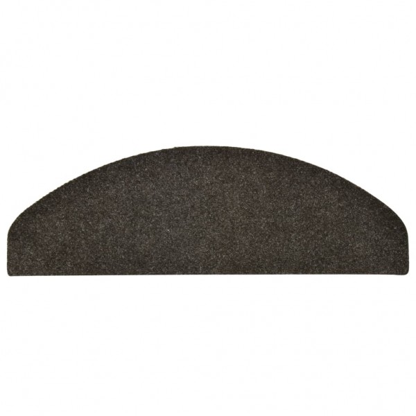 Tapetes de escada autoadesivos 15 peças 65x21x4 cm antracite semicircular grande M 5