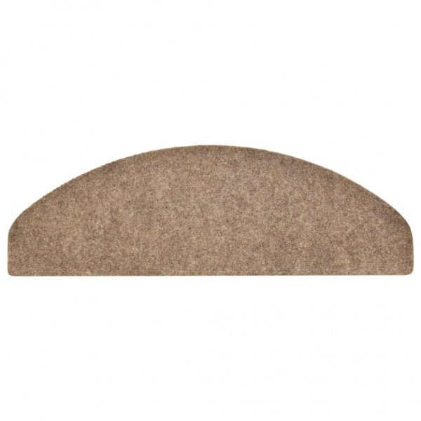 Alfombrilla autoadhesiva de escalera 15 uds 65x21x4 cm marrón M 5