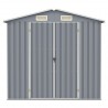 Cobertizo de jardín acero galvanizado gris 205x129x183 cm 4