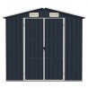 Cobertizo de jardín acero galvanizado antracita 205x129x183 cm 4