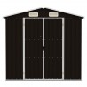 Cobertizo de jardín acero galvanizado marrón 205x129x183 cm 4