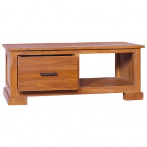 Mueble para TV de madera de teca maciza 90x50x37 cm H