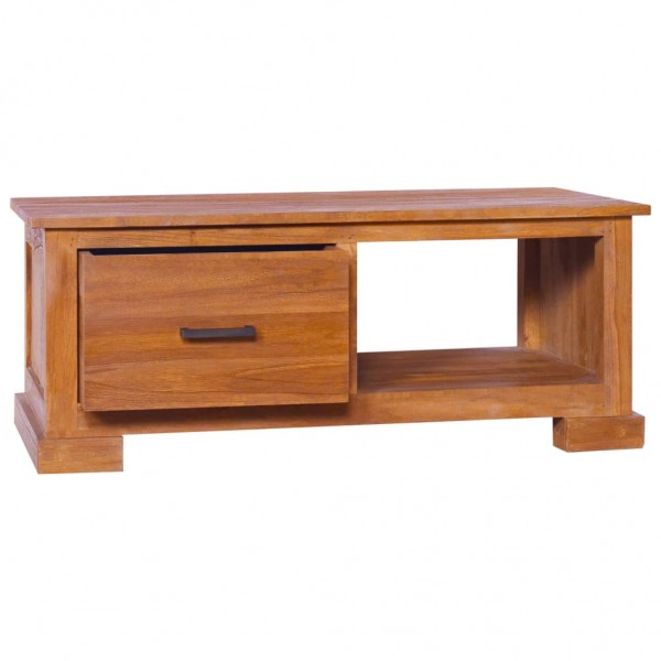 Mueble para TV de madera de teca maciza 90x50x37 cm M 2