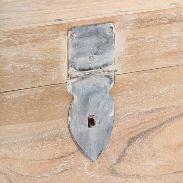 Baúl de madera maciza de acacia 40x40x40 cm M 3