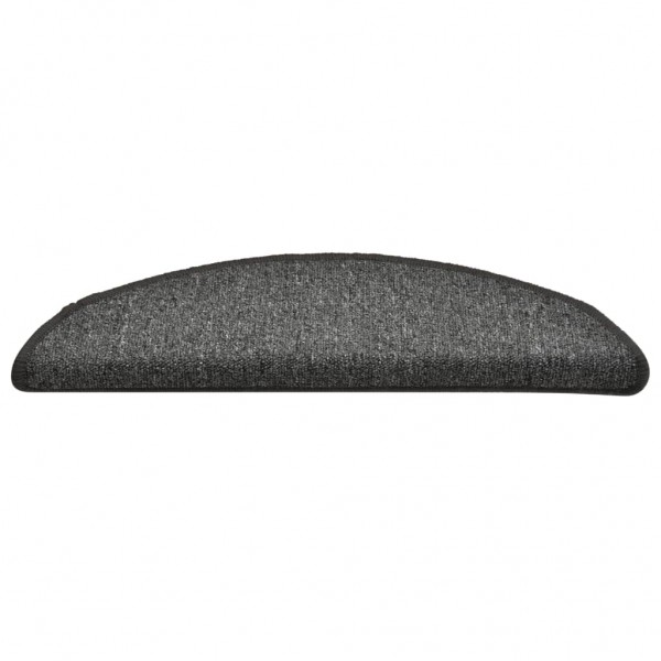 Tapete/carpete para degraus 15 pcs 56x17x3 cm cinza-escuro M 5