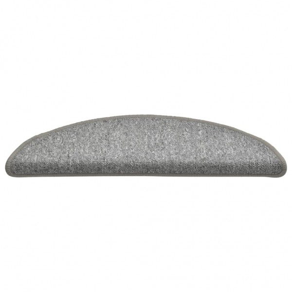Tapete/carpete para degraus 15 pcs 56x17x3 cm cinza-claro M 5