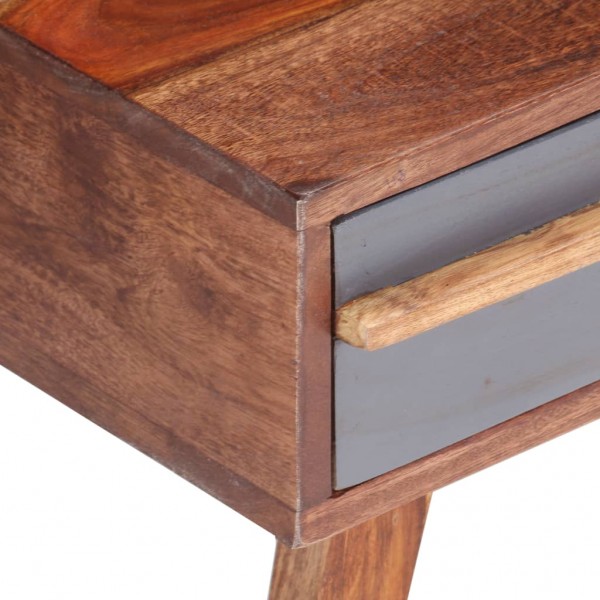Mesa de centro madera maciza de Sheesham gris 110x50x40 cm M 5