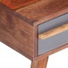 Mesa de centro madera maciza de Sheesham gris 110x50x40 cm 5