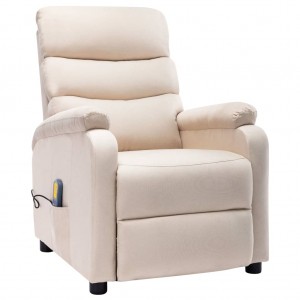 Poltrona de massagens tecido cor creme H