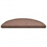 Tapete/carpete para degraus 15 pcs 56x17x3 cm castanho 5