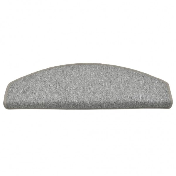 Alfombras de peldaños de escalera 15 uds gris claro 65x24x4 cm M 4