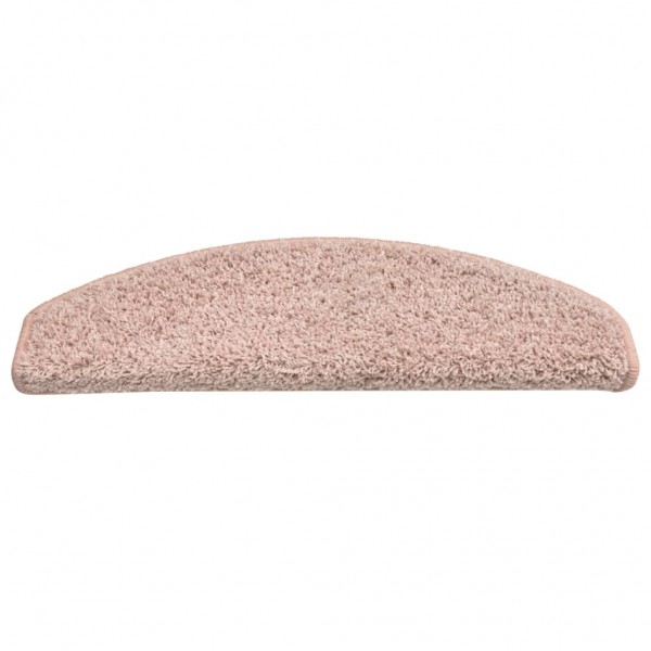 Alfombras de peldaños de escalera 15 uds rosa claro 65x21x4 cm M 5
