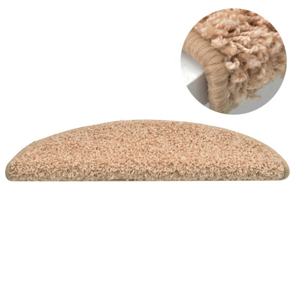 Alfombras de peldaños de escalera 15 uds dorado 56x17x3 cm M 3