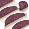 Tapete/carpete para degraus 15 pcs 65x21x4 cm roxo-escuro 1