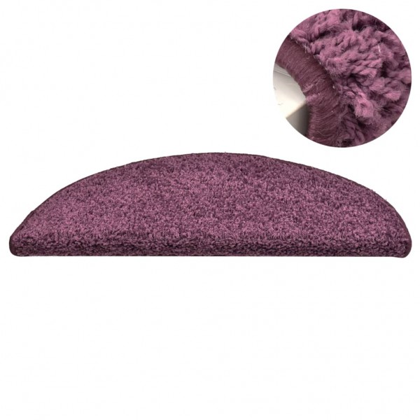 Tapete/carpete para degraus 15 pcs 65x21x4 cm roxo-escuro M 4