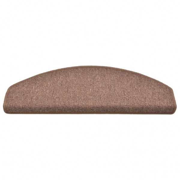 Alfombras de peldaños de escalera 15 uds marrón 65x24x4 cm M 5