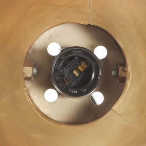 Lámpara de pared industrial latón 45x25 cm E27 H