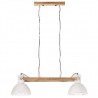 Candeeiro suspenso industrial 25 W 109 cm E27 branco 4