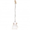 Candeeiro suspenso industrial 25 W 109 cm E27 branco 5