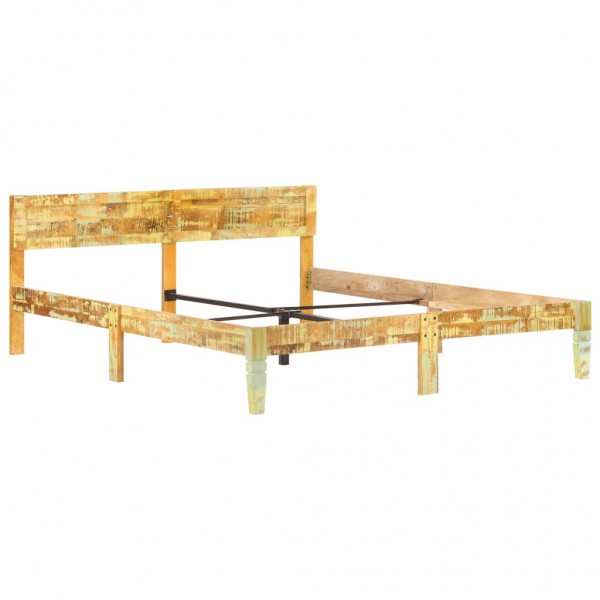 Estructura de cama de madera maciza reciclada 180x200 cm M 2