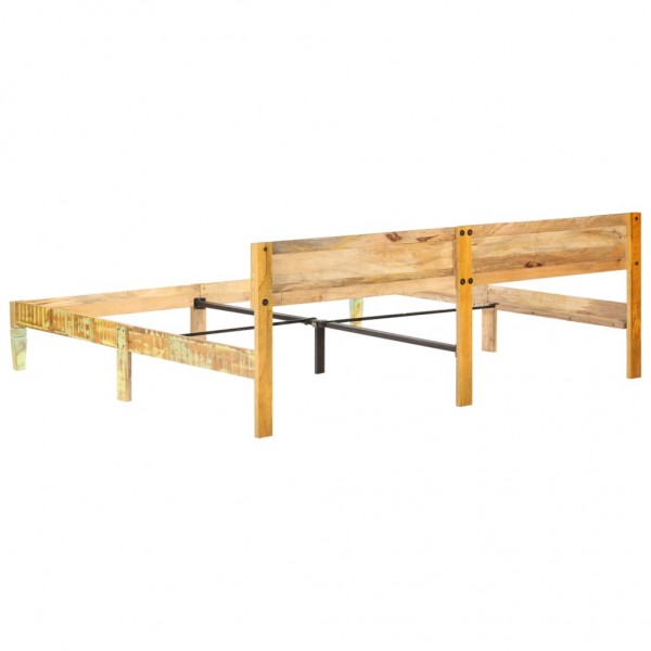 Estructura de cama de madera maciza reciclada 200x200 cm M 5
