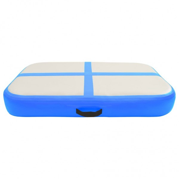 Esterilla inflable de gimnasia con bomba PVC azul 60x100x20 cm M 4