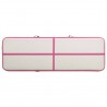 Esterilla inflable de gimnasia con bomba PVC rosa 500x100x20 cm 5