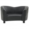 Sofá para cães 67x41x39 cm couro artificial preto 3