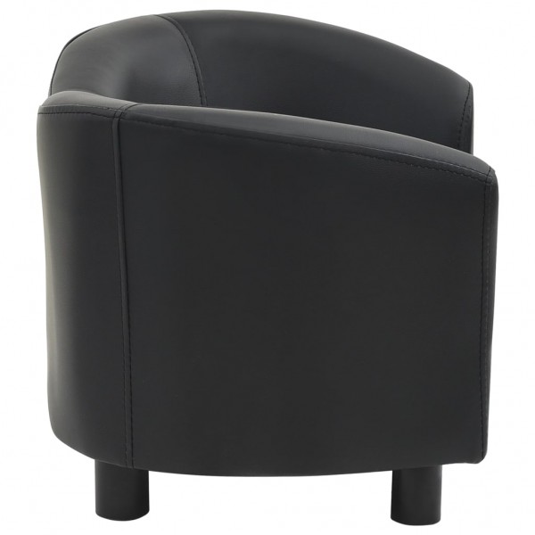 Sofá para cães 67x41x39 cm couro artificial preto M 4