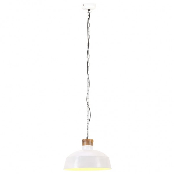 Candeeiro suspenso industrial 58 cm E27 branco M 3