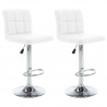 Bancos de bar 2 pcs couro artificial branco 1