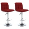 Bancos de bar 2 pcs couro artificial vermelho tinto 1