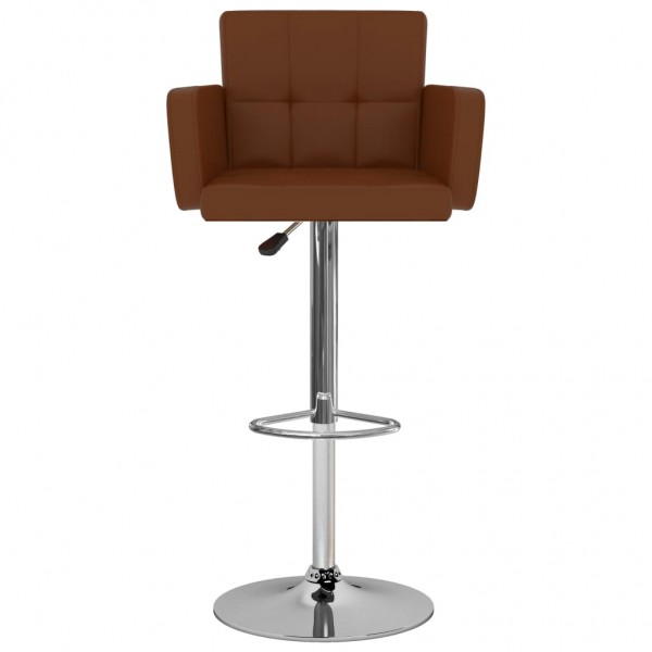 Bancos de bar 2 pcs couro artificial castanho M 3