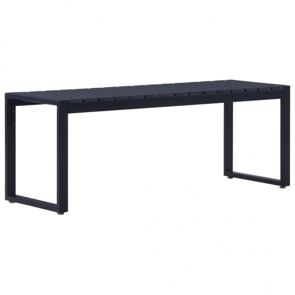 Banco de jardín 120.50 cm tablero PS negro D