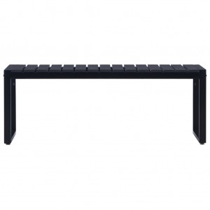 Banco de jardín 120.50 cm tablero PS negro H