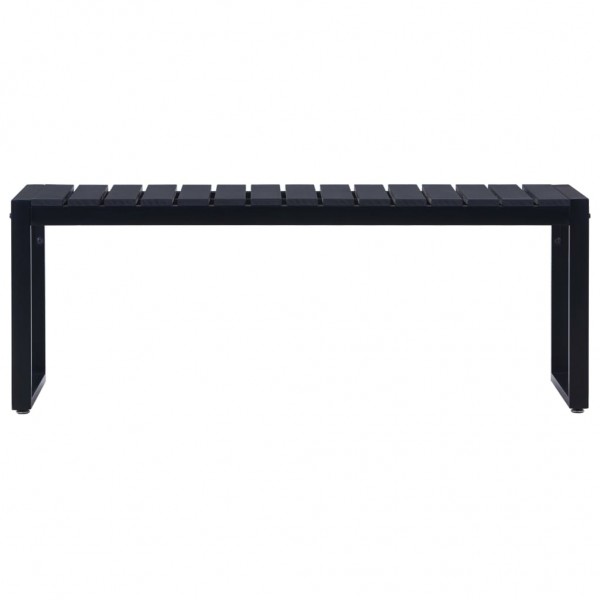 Banco de jardín 120.50 cm tablero PS negro M 2