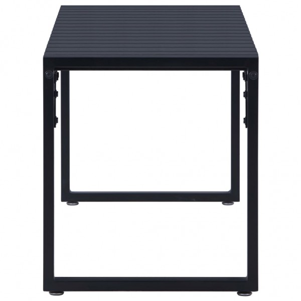 Banco de jardín 120.50 cm tablero PS negro M 3
