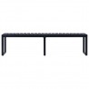 Banco de jardín 180 cm tablero PS negro 2