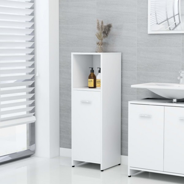 Armario de baño madera contrachapada blanco 30x30x95 cm D