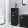 Armario de baño madera contrachapada negro 30x30x95 cm 1