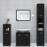 Armario de baño madera contrachapada negro 30x30x95 cm 5