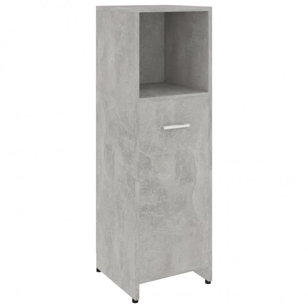 Armario de baño madera contrachapada gris hormigón 30x30x95 cm M 2