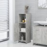 Armario de baño madera contrachapada gris hormigón 30x30x95 cm 3