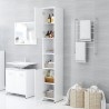 Armario de baño madera contrachapada blanco 30x30x183.5 cm 3