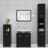 Armario baño madera contrachapada negro brillo 30x30x183.5 cm 5