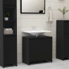 Armario de baño madera contrachapada negro 60x33x61 cm 1