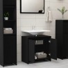 Armario de baño madera contrachapada negro 60x33x61 cm 3